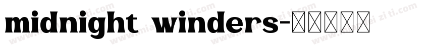 midnight winders字体转换
